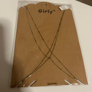 Gold chain body harness